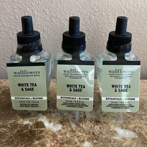 “WHITE TEA & SAGE”, BBW / WB, (3)-Wallflower Home Fragrance Refills NWT & Sealed